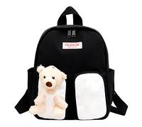 Plush Bear Toddler School Bag Breathable Padded Strap Small Rucksack Cute Nursery Backpack with Side Pockets Boys Girls Cartoon Preschool Bag for Playdate Family Trips Back to School
