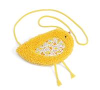 Plush Bird Chick Crossbody Bag for Toddlers, Little Girls, Kids -Fluffy Chick Design with Floral Accent, Braided Strap & Tassel Feet, Adorable Casual Bag for Daily Outings & Sweet Gifts