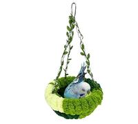 Plush Bird Hammock, Enclosed Cage Nest Bed, Soft Parrot Sleeping House, Pet Resting Shelter Accessory, Warm Breeding Nursing Solution, Suitable for Finch Conure Cockatiel Canary Indoor Outdoor