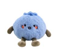 Plush Blueberry Doll - Small 4-Inch Soft Comforting Fruit Toy, Cute Hugging Stuffed Animal, Adorable Accompanying Plush | Charming Mini Decor For Kids Bedroom Desk Boys Girls Nursery Present