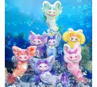 Plush Box Figures, Dumia Deep Sea Series Stuffed Box, Kawaii 1 of 6 Possible Mystery Collectible Toys Cute Mermaid Soft Animals Charm Birthday Gifts