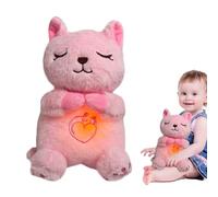Plush Breathing Sleep - 11.8x9.8x6.3 Inches Sound Lights, Plush Animal, Portable Breathing Movement Effect | Four Adjustment Portable Plush Equipment For Sleeping