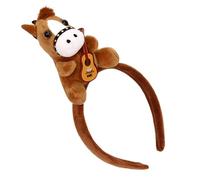 Plush Brown Ears Headband - Comfortable Elastic Hair Accessory, Horse Pony Headband with Soft Design, Kids Costume Item with Playful Charm, Party Accessory Added Fun, Birthdays Holidays Holiday