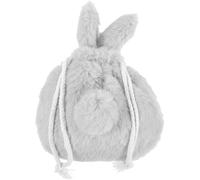 Plush Bunny Drawstring Makeup Bag for Women Girls, Light
