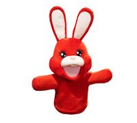 Plush Bunny Hand Puppet Soft Animal Storytelling Toy for Kids Interactive Educational Gift for Early Learning Fun