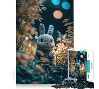 Plush Bunny Outside for Adults 1000 Piece Jigsaw Puzzle Mind Exercise Toy Family Joy Precision Cut Lovely Gift (38x52cm)