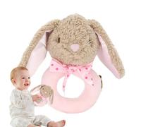 Plush Bunny Rattle, Bunny Rattle - Soft Rattles And Plush Rings,Lovely Unique Creative Soft Plush Rattle Rings For Imaginative Play