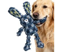 Plush Bunny Toy, Soft Dog Chew, Embroidered Pet Play with Durable Stitching System, Reinforced Fabric Animal Toy, Interactive Chew Buddy with Cute Style, Dog Training for Daily Play