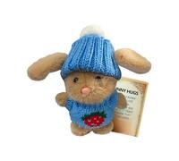 Plush Bunny Toy with Knit Sweater and Hat Soft Stuffed Animal Doll for Kids and Adults Decorative Gift for Home Office A01 One Size