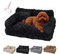 Plush Calming Pet Sofa Bed with Removable Cove,Non-Slip Washable Plush Pet Sofa Bed,Soft Warm Thickened Anti-Scratch Puppy Nest,6 Sizes for Small Medium Large Dogs and Cats
