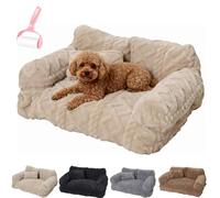 Plush Calming Pet Sofa Bed with Removable Cove,Non-Slip Washable Plush Pet Sofa Bed,Soft Warm Thickened Anti-Scratch Puppy Nest,6 Sizes for Small Medium Large Dogs and Cats