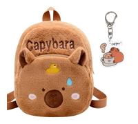 Plush Capybara Backpack, Cartoon Backpack,Children's Casual Backpacks Capybara, Lightweight Plush Bag for Girls Kids,Comfort and Durability A