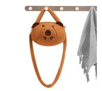 Plush Capybara Bag - Cute Cartoon Plush Animal Shoulder Bag, Stylish Capybara Bag | Adorable Plush Animal Bag, Plush Shoulder Bag, Sleep, Fare riferimento alla descrizione
