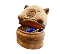 Plush Capybara Coin Purse - Mini Change Wallet, Zippered Organizer, Pocket Companion | Headphone Holder Storage for Cards Lipsticks Earbuds Travel Gift Girls Teens Accessories Cute Animal Pouch