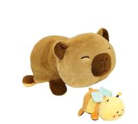 Plush Capybara Doll,Realistic Tabletop Capybara Bee Plush Toy | Stuffed Animal Throw Pillow, Collectible Home Decoration for Living Room Bedroom Study Nursery Shelf Table