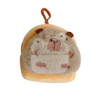 Plush Capybara Keychain: Cute Plush Cable Storage Soft Wallet Hand Key Bag Animal Shape Portable Pocket Coin Holder, a, Consulte la descripción