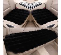 Plush Car Seat Covers Set for Civic 2012-2017, Front Back Seat Cushions Winter Warm Non-Slip Protection 3-Piece Set,Black