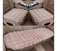 Plush Car Seat Covers Set for Ford Edge 2009-2013, Front Back Seat Cushions Winter Warm Non-Slip Protection 3-Piece Set,Khaki