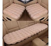 Plush Car Seat Covers Set for LINCO Navigator(with armrest) 2018-2023, Warming Plush Cushion for Driver & Passenger with Non-Slip Design Winter Car,Khaki