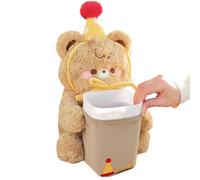 Plush Car Tissue Holder and Trash Can - Plush Car Trash Can and Storage Box,Automobile Decor Paper Dispenser Case for Outdoor Driving Road Trip Long Distance Traveling