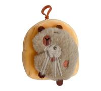 Plush Carincho Keychain - Plush Pendant with Cord Storage for Coins | Cute Capibara Keychain with Zipper, Mini Soft Plush for Effec Storage, B, Consulte la descripción, See description
