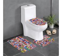 Plush Carpet for Bedroom Kitchen Bathtub Home Decor, Various Flags Bathroom Protector Mat 3 Piece Set, Outdoor Absorbent Carpet,