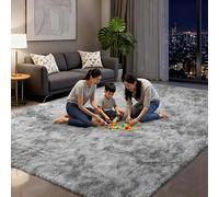 Plush Carpets Fluffy Shaggy Rug 180 x 240 cm Fluffy Area Rug Ultra Soft Fuzzy Modern Floor Carpets Mat for Girls Boys Kids for Bedroom Dormitory Home Decorative, Light Grey
