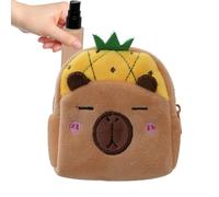 Plush Cash Purse - 3.54x3.94x1.97 inches Capybara-Themed Cash Pouch Cartoon Wallet,Multi-Functional Travel Money Bag for Boys Girls Soft Pendant for Business Cards, Chocolate, Candy