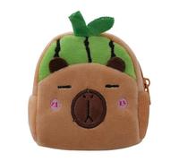 Plush Cash Purse - 3.54x3.94x1.97 inches Capybara-Themed Cash Pouch Cartoon Wallet,Multi-Functional Travel Money Bag for Boys Girls Soft Pendant for Business Cards, Chocolate, Candy