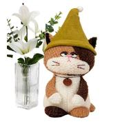 Plush Cat 11.8 Inch Cute Cuddly Realistic Home Decoration | Cat Plush Throw Pillow for Living Room Sofa Couch Bed Car Interior Boys Girls Adult