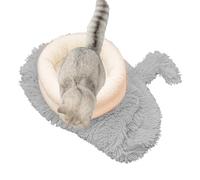 Plush Cat Bed | Semi-enclosed Plush Warm Sack,Vertically Placeable Tail Design Washable Pet Sleeping Bag,for Living Room Bedroom Indoor Outdoor Autumn Winter Kitten Mice Small Animal