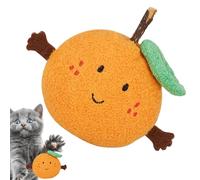 Plush Cat Chew Toy, Kitten Teething Chew Toy with Rattan Stick | Adorable Orange Kitten Bruxism Doll Experience a deeper connection between humans and pet fellow cats, enjoy interactive play and