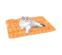 Plush Cat Mat Bed - Ultra Soft Washable Pet Couch with Non-Slip Bottom | Orthopedic Memory Foam Sleep Pad for Cats Small Dogs | Warm Winter Bed for Indoor Bedroom Balcony offiice Use