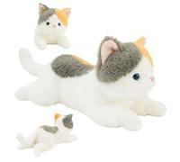 Plush Cat Plush Toy, Kitten Plush Animal - Cute Soft Cat Plush Toy Lying Weighted Cat Plush Animal | Multifunctional Plush Toy For Nap