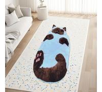 Plush Cat Print Adorable Cats Envelopes Sleeping Bag,Cat Sleeping Bag for Humans, Giant Plush Envelope Design with Soft Flannel Lining Self, Cute Cat Themed Warm Blanket for Home, Camping (DD)