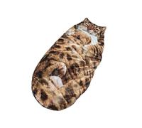 Plush Cat Print Envelope Sleeping Bag, Cute Cats Envelopes Sleeping Bag With Soft Flannel Lining Self For Camping Travel Sleepovers Home Lounging Indoor Bed Relaxation, Cute Washable Blanket For Kids