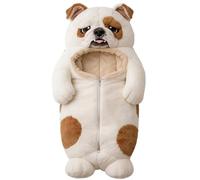 Plush Cat Print Sleeping Bag | 175x80cm Adult Sleeping Bags With Soft Flannel Lining Self | Cute Cat Themed Warm Blanket For Home, Camping, Machine Washable Dog H