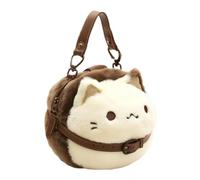 Plush Cat Shoulder Bag - Small Plush Cat Shaped Bag, Cute Plush Cat Shopping Bag, Messenger Bag, Plush Handbag for Women and Girls, with Adjustable Shoulder Strap, a, Siehe Beschreibung