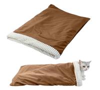Plush Cat Sleeping Bag - 65x45x3cm Cat Sleeping Bag | Delicate Skin-friendly Touch | Warm Soft Plush Pet Calming Sleep Nests For Rest Cuddle Hiding Travel Home Car Autumn Christmas
