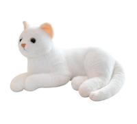 Plush Cat Stuffed Animal - 3D Realistic Kitty Pillow, Soft Anti-Crumple Short Velvet Kitten Toy, Sensory Stimulating Cuddly Cushion, Durable Non-Shedding Gift | For Kids Bedroom