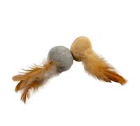 Plush cat toy balls with feathers Duvoplus Cushy (2x3)