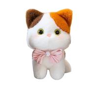 Plush Cat Toy - Bell Design Cartoon Kitty Doll, Adorable Soft Figure | Charming Animal Lover Keepsake Table Sofa Decoration, Sweet Snuggle Companion Present for Christmas Birthday Easter