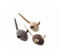 Plush cat toy mouse with leather tail Nobby Pet