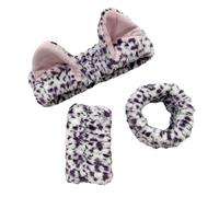 Plush Cats Ear Headbands With Wrist Wash Band For Face Washing Makeup Everyday Use Cats Ear Headbands