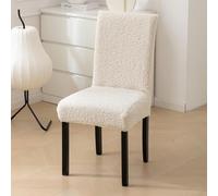 Plush Chair Cover, Stretchable, Soft And Thick, Decorative Cover, Durable, Non Slip, Suitable For Restaurants, Hotels, Banquets(White,1pcs)