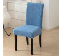 Plush Chair Cover, Stretchable, Soft And Thick, Decorative Cover, Durable, Non Slip, Suitable For Restaurants, Hotels, Banquets(Blue,1pcs)