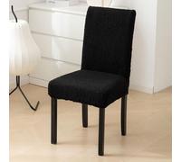Plush Chair Cover, Stretchable, Soft And Thick, Decorative Cover, Durable, Non Slip, Suitable For Restaurants, Hotels, Banquets(Black,1pcs)
