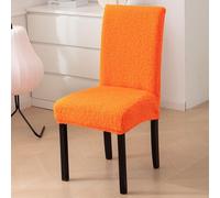 Plush Chair Cover, Stretchable, Soft And Thick, Decorative Cover, Durable, Non Slip, Suitable For Restaurants, Hotels, Banquets(Orange,2pcs)