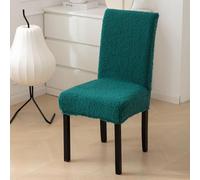 Plush Chair Cover, Stretchable, Soft And Thick, Decorative Cover, Durable, Non Slip, Suitable For Restaurants, Hotels, Banquets(Green,4pcs)