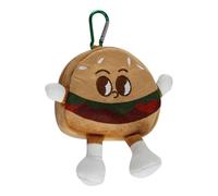Plush Changing Case 13x15cm Cartoon Smile Storage Case Fabric Construction Clip Accessory Funny Decorative Wallet | Portamoned, Hamburger, Consulte la descripción, See description
